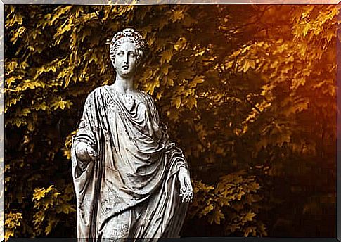 A statue of Demeter